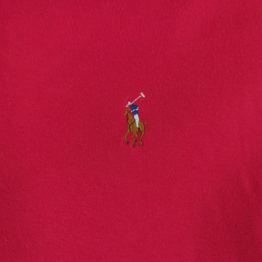 Ralph Lauren Mens Short Sleeve Pique‎ Cotton Polo Shirt Red Medium Pony 2570
